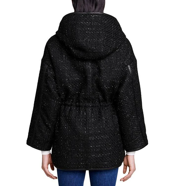 商品Maje|Gangzidamy Reversible Tweed Quilted Hooded Coat,价格¥3149,第2张图片详细描述