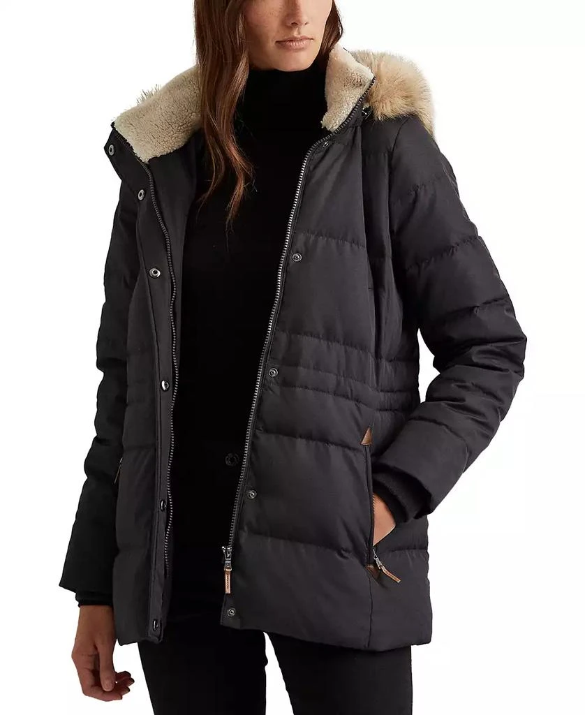 商品Ralph Lauren|Women's Faux-Fur-Trim Hooded Puffer Coat, Created for Macy's,价格¥672,第1张图片