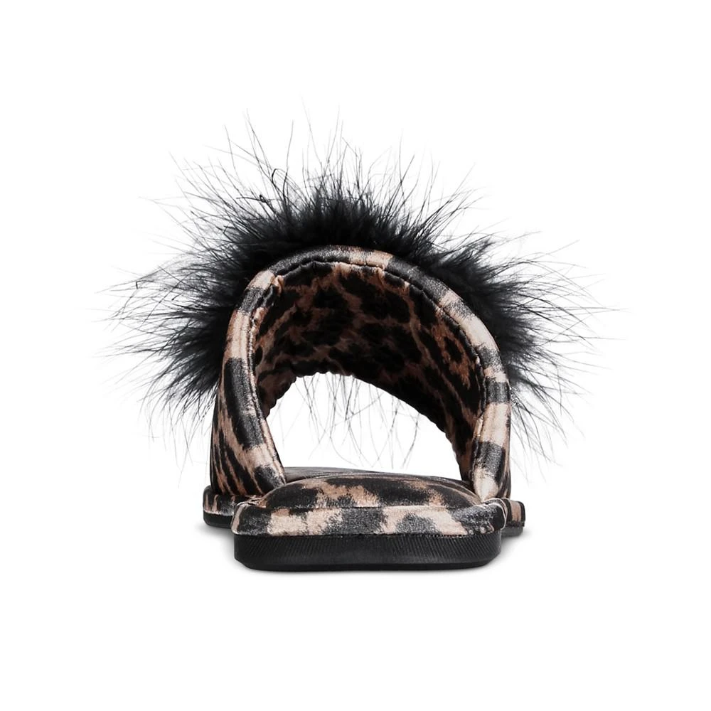 商品INC International|Women's Cheetah Pom Slides, Created for Macy's,价格¥178,第3张图片详细描述