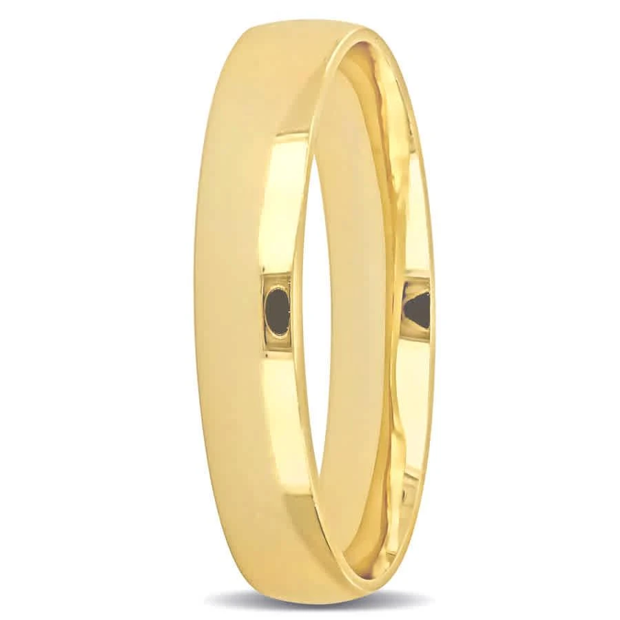 商品Amour|4mm Polished Finish Wedding Band in 14k Yellow Gold,价格¥1404,第2张图片详细描述