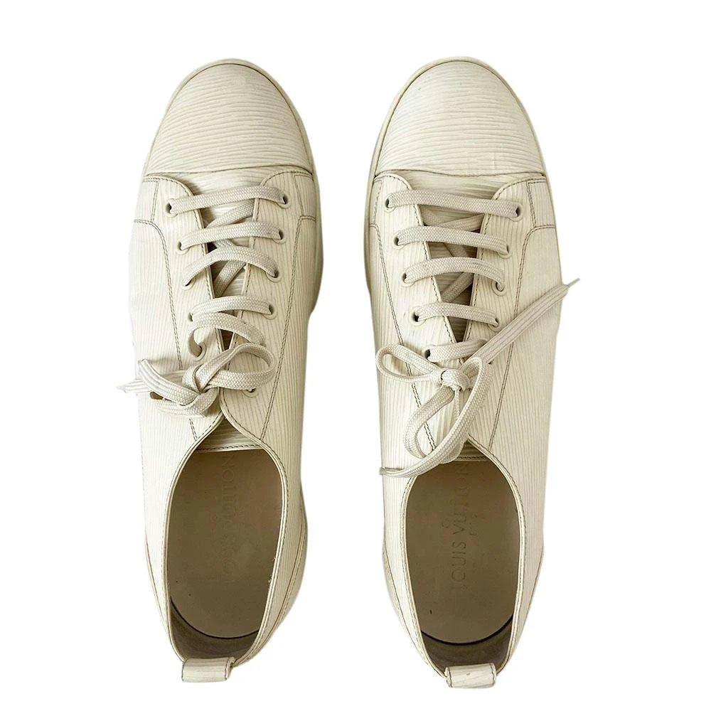 商品[二手商品] Louis Vuitton|Louis Vuitton White Epi Leather Low Top Lace Up Sneakers Size 9 EU 43,价格¥3017,第4张图片详细描述