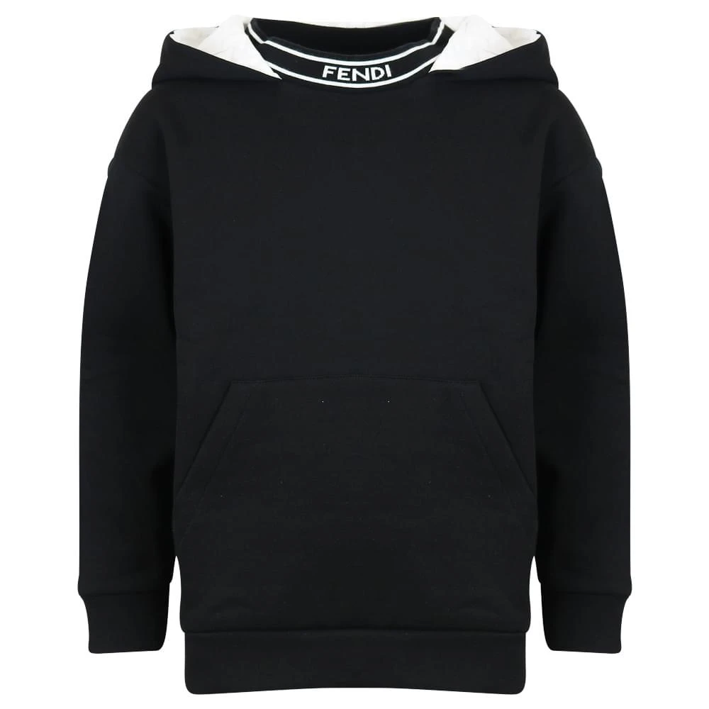 商品Fendi|Logo Pattern Black Hoodie,价格¥1490,第1张图片