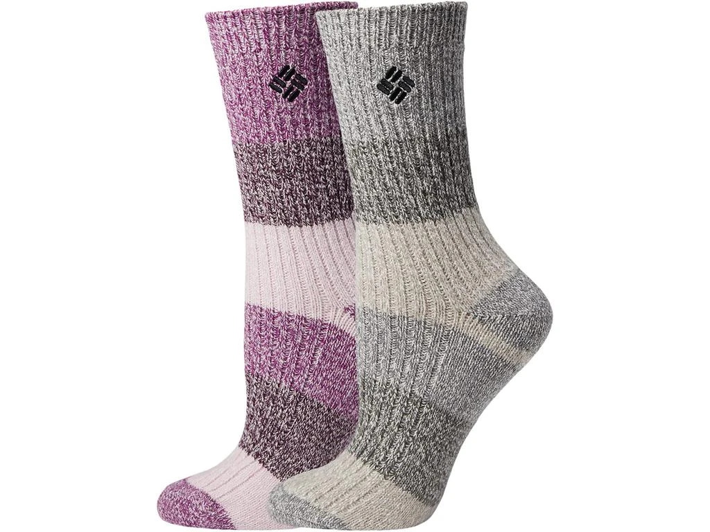 商品Columbia|2-Pack Marled Stripe Micro Poly Crew,价格¥135,第1张图片
