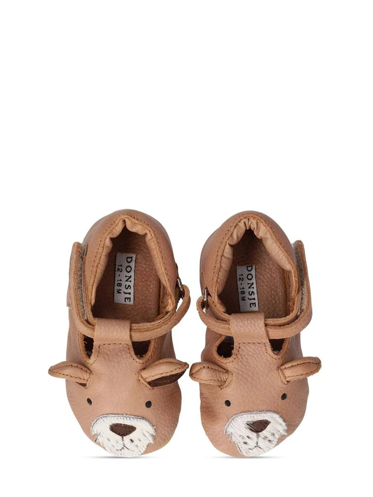 商品DONSJE|Bear Leather Pre-walker Shoes,价格¥246,第1张图片详细描述