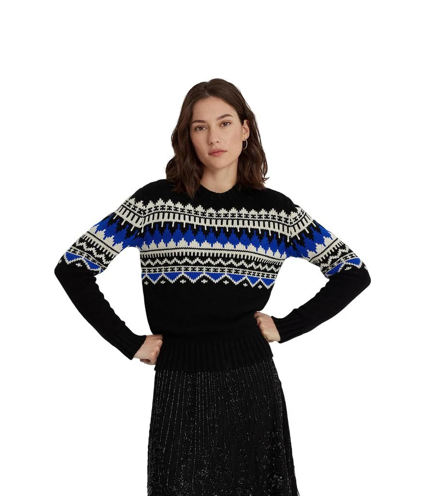 商品Ralph Lauren|Petite Fair Isle Wool-Blend Crewneck Sweater,价格¥1346,第1张图片