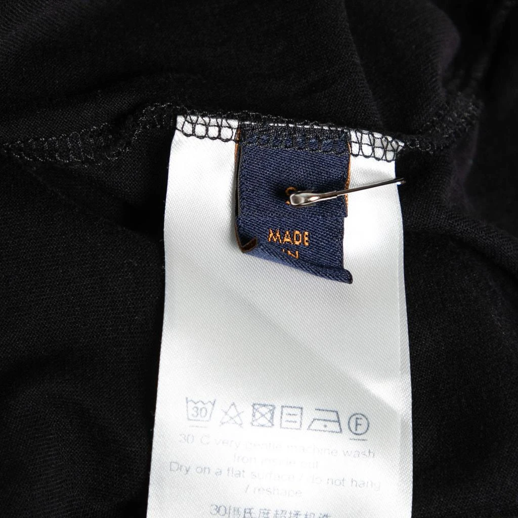 商品[二手商品] Louis Vuitton|Louis Vuitton Black Cotton Logo Embroidered Short Sleeve T-Shirt S,价格¥1448,第5张图片详细描述