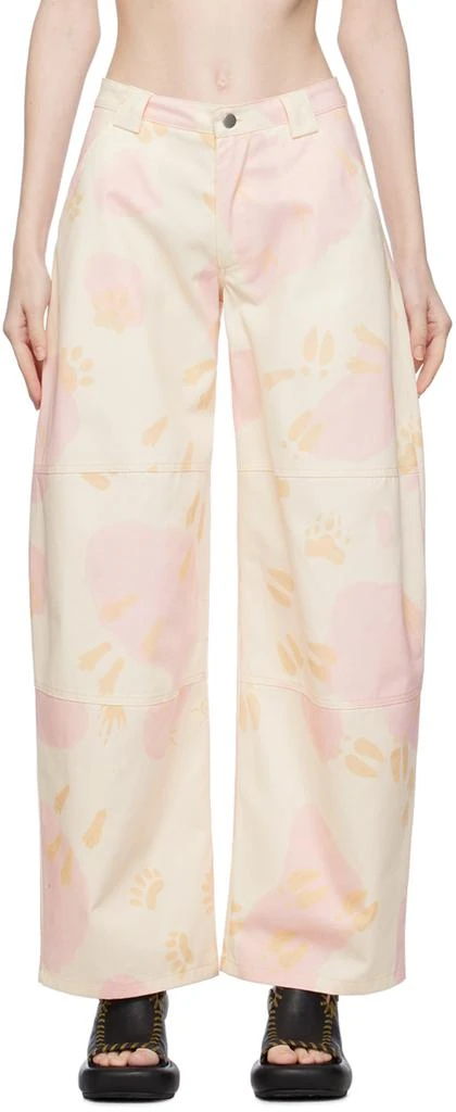 商品Collina Strada|Beige & Pink Stomp Jeans,价格¥1282,第1张图片