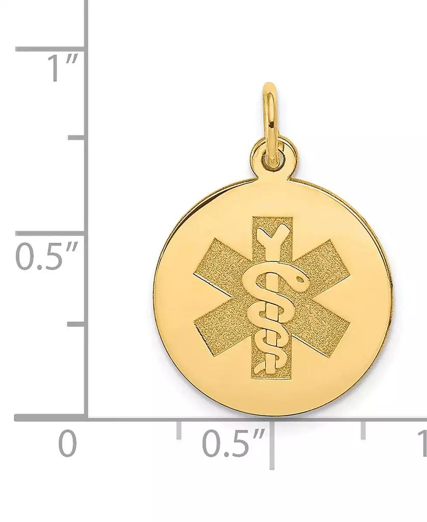 商品Macy's|Medical Info Disc Charm Pendant in 14k Gold,价格¥4758,第4张图片详细描述