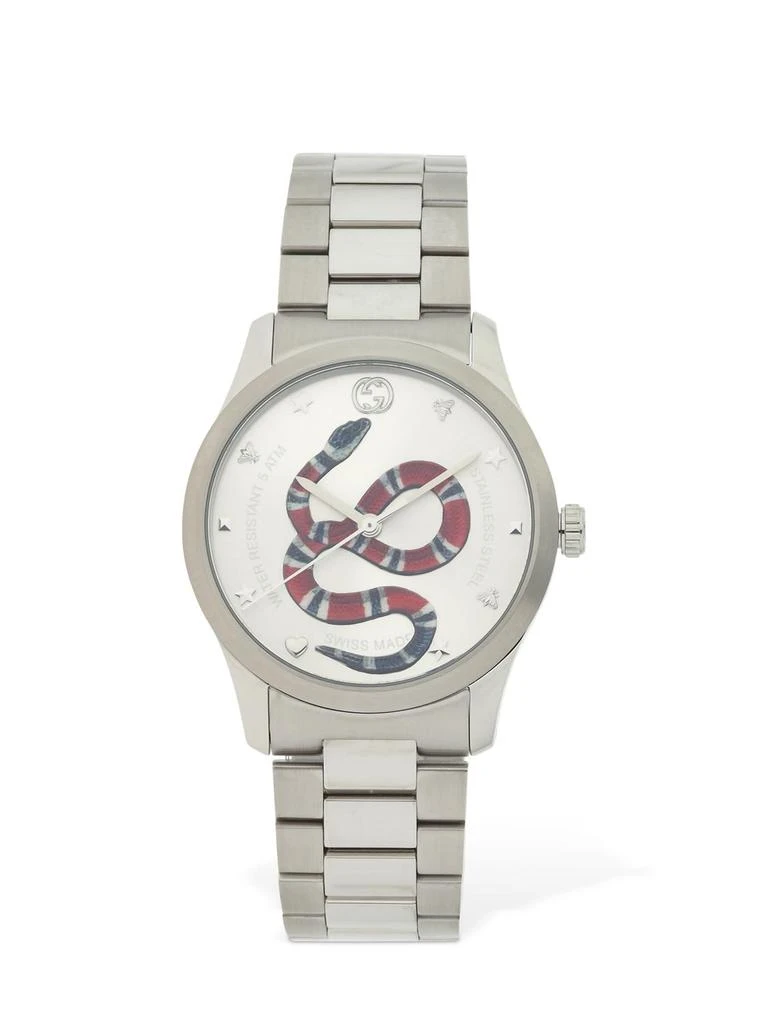 商品Gucci|38mm G-timeless Red Snake Dial Watch,价格¥9946,第1张图片