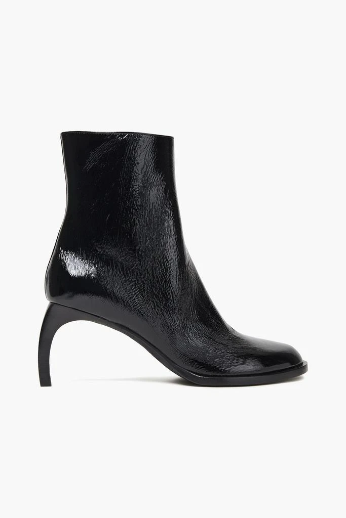 ANN DEMEULEMEESTER Crinkled patent-leather ankle boots 1