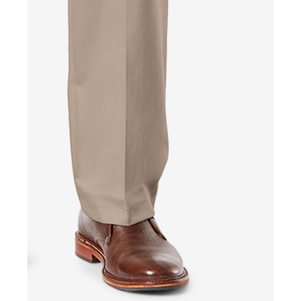 Men's Signature Lux Cotton Classic Fit Pleated Creased Stretch Khaki Pants商品第6张图片规格展示