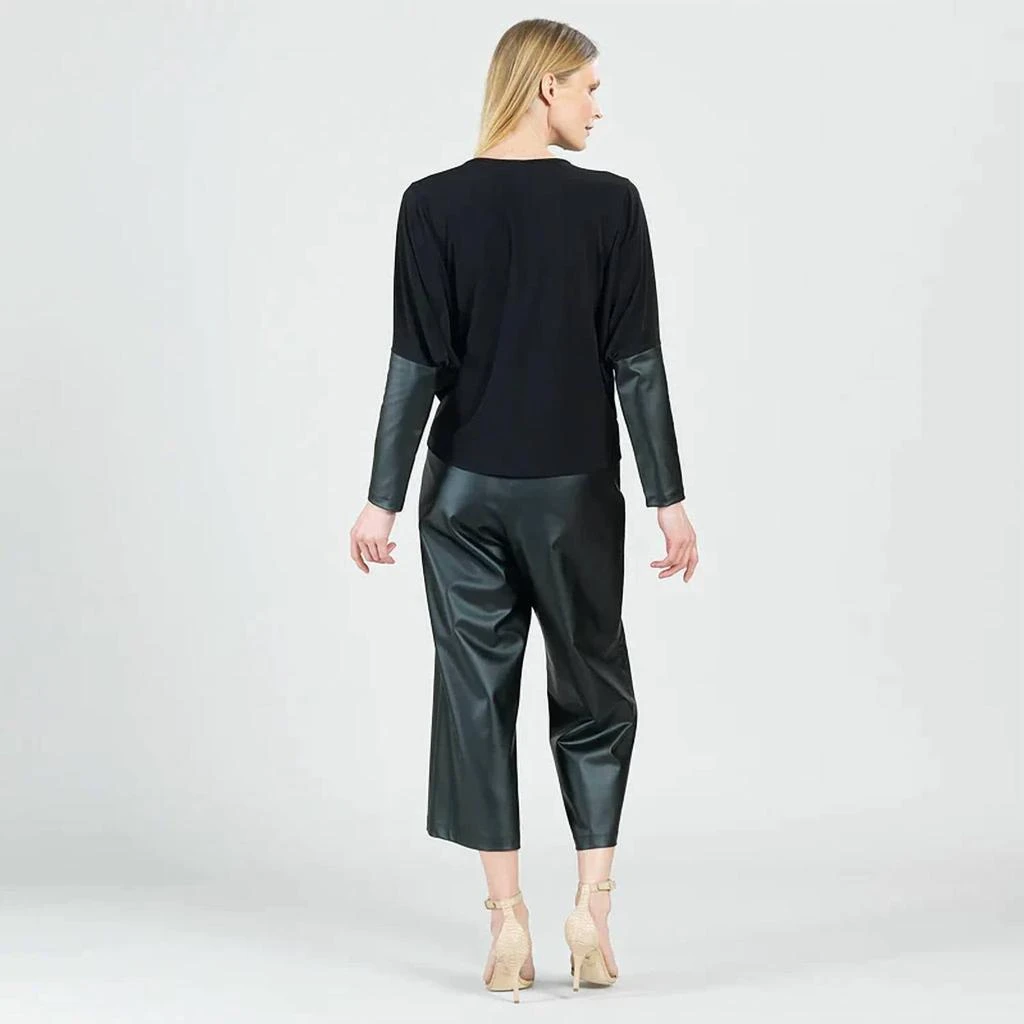 商品CLARA SUNWOO|Clara Sunwoo - Dolman Sleeve Liquid Leather Cuff Top,价格¥497,第3张图片详细描述
