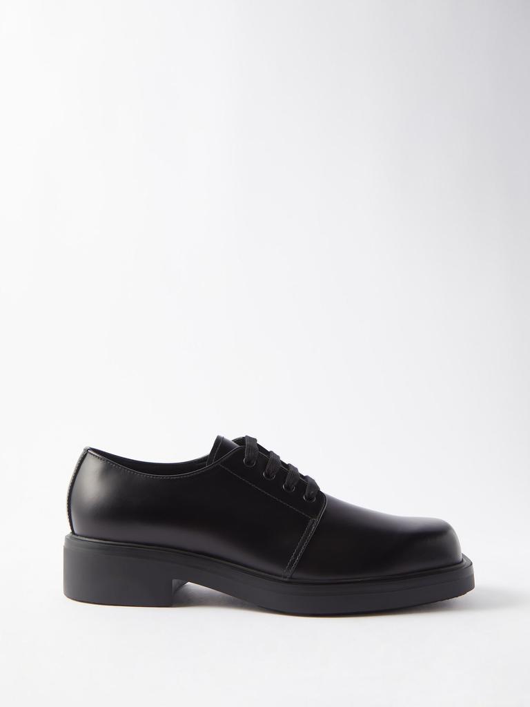 商品Prada|Square-toe leather Derby shoes,价格¥6452,第1张图片