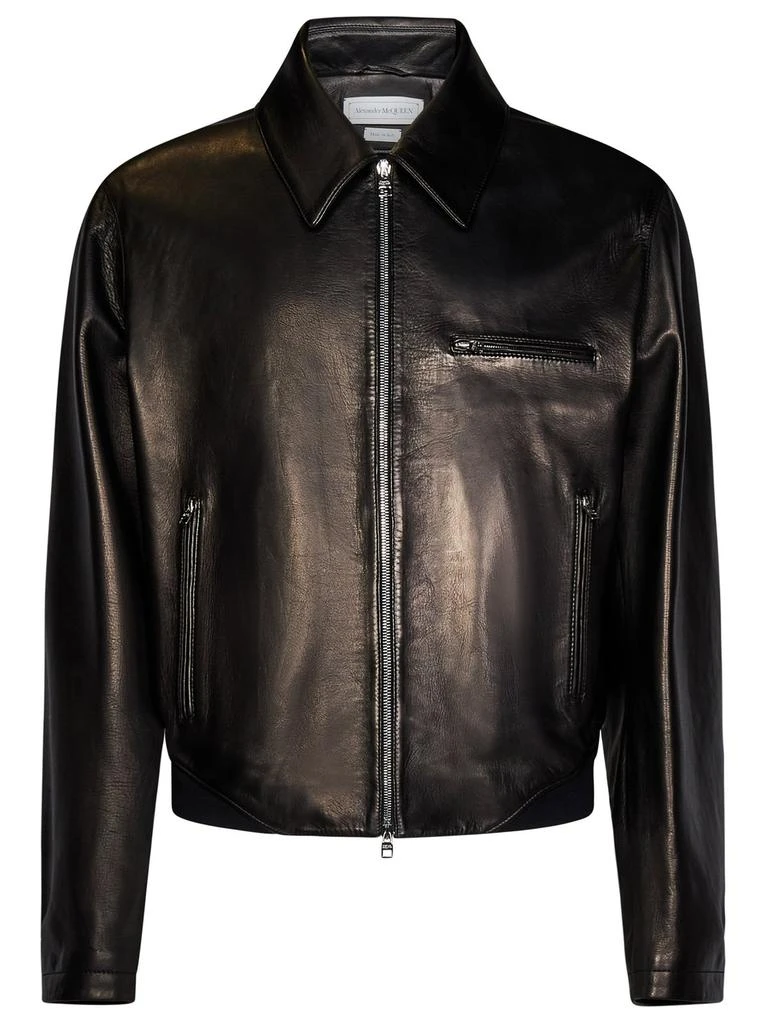 商品Alexander McQueen|Alexander McQueen Long-Sleeved Zipped Jacket,价格¥22491,第1张图片
