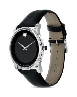 商品Movado|Museum经典不锈钢手表，40毫米,价格¥3665,第1张图片