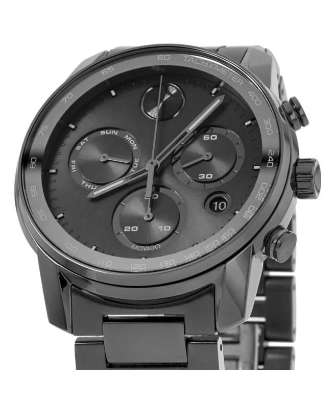 商品Movado|Movado Bold Verso Grey Chronograph Dial Gunmetal Steel Men's Watch 3600867,价格¥5599,第2张图片详细描述