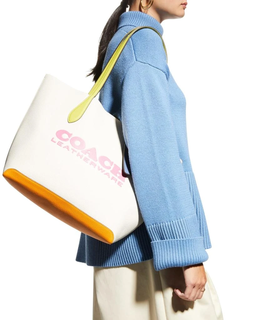 商品Coach|Kia Colorblock Leather Tote Bag,价格¥953,第2张图片详细描述