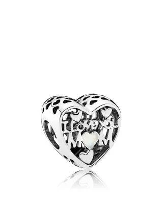 商品PANDORA|Charm - Sterling Silver & Enamel Love For Mother,价格¥300,第1张图片详细描述