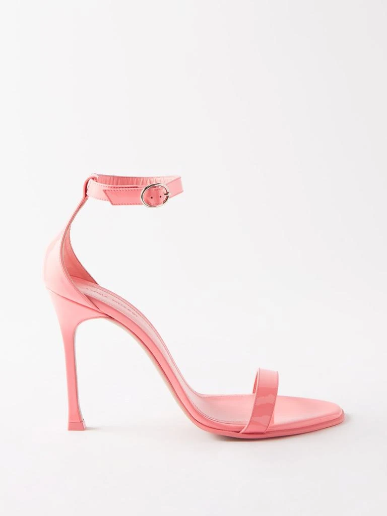 商品Amina Muaddi|Kim 105 patent-leather sandals,价格¥2721,第1张图片