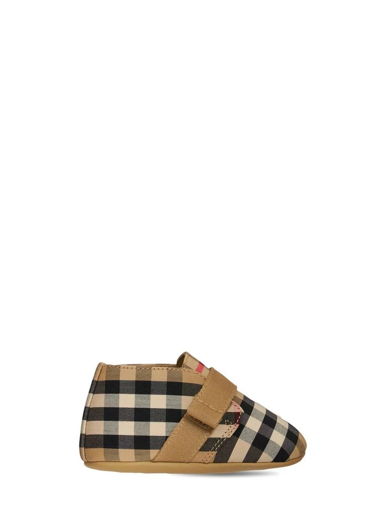 商品Burberry|Check Print Cotton Pre-walker Shoes,价格¥1460,第1张图片