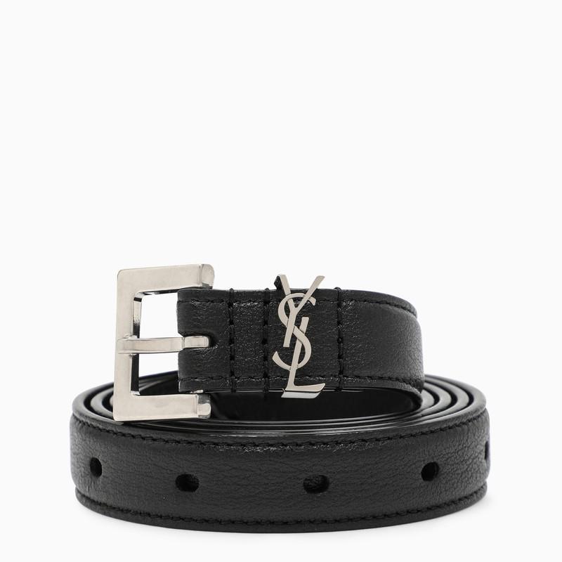 商品Yves Saint Laurent|Black monogram belt,价格¥2052,第1张图片