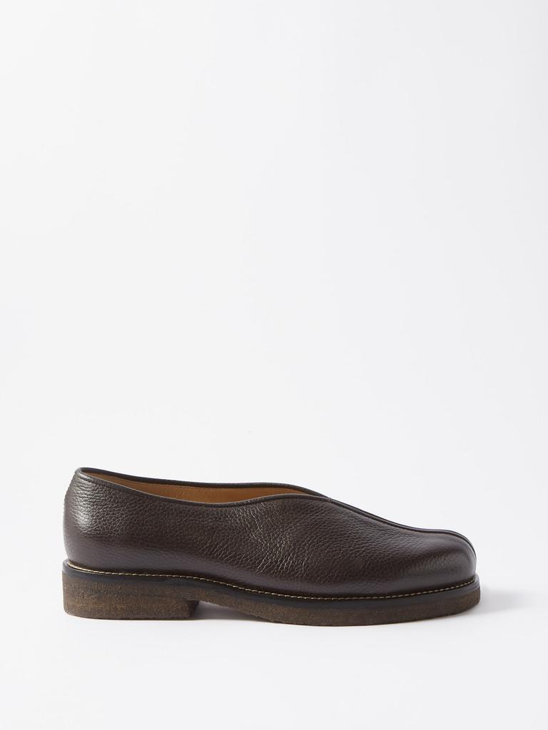 Piped leather slip-on shoes商品第1张图片规格展示