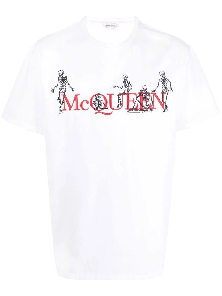 商品Alexander McQueen|Sneaker skeleton t-shirt,价格¥1645,第1张图片