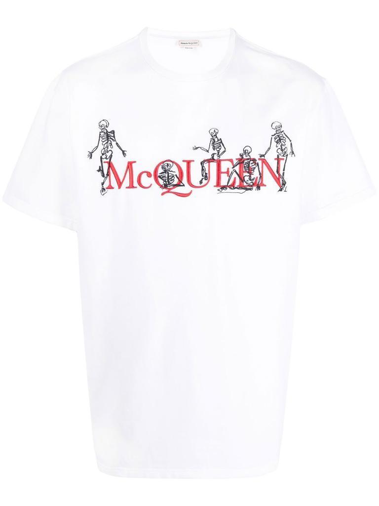 商品Alexander McQueen|Sneaker skeleton t-shirt,价格¥2900,第1张图片