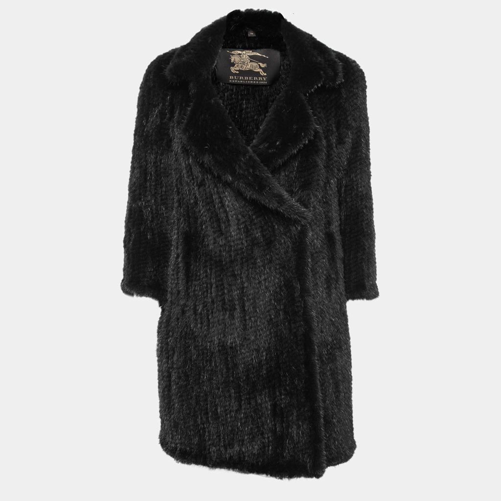 Burberry Black Mink Fur Mid-Length Coat S商品第1张图片规格展示