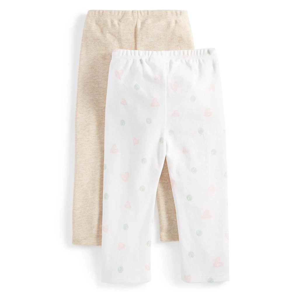 商品First Impressions|Baby Girls Uptown Heart Cotton Leggings, Pack of 2, Created for Macy's,价格¥59,第2张图片详细描述