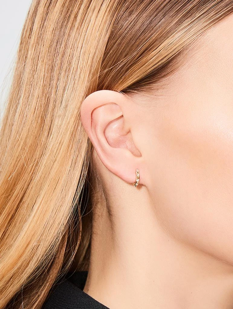 商品THREE STORIES JEWELRY|Single Pave Spike Hoop Earring,价格¥2261,第2张图片详细描述