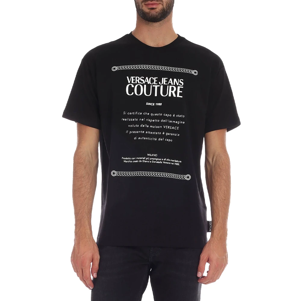 商品[国内直发] Versace|VERSACE JEANS 黑色男士T恤 B3GUA7TF-30171-899,价格¥925,第1张图片