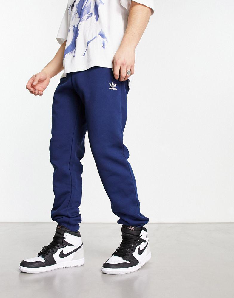 adidas Originals trefoil essentials joggers in navy商品第1张图片规格展示