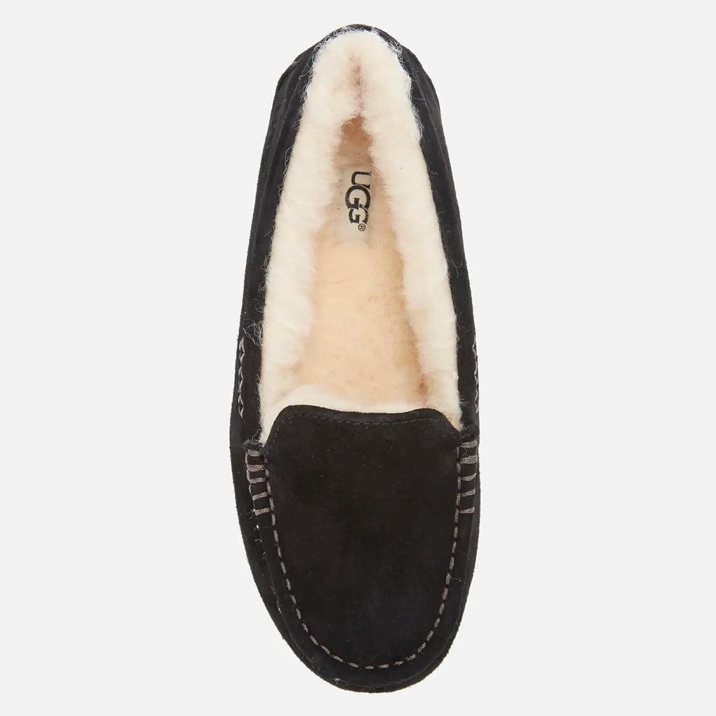 商品UGG|UGG Women's Ansley Moccasin Suede Slippers - Black,价格¥765,第5张图片详细描述