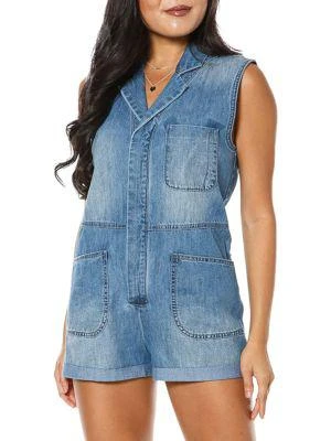 商品Juicy Couture|Patch Pocket Denim Romper,价格¥479,第1张图片