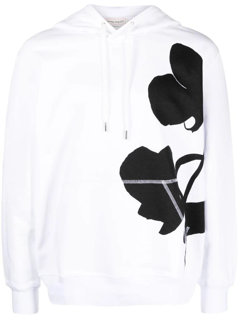 商品Alexander McQueen|Alexander McQueen `Orchid` Print Hoodie,价格¥1931,第1张图片