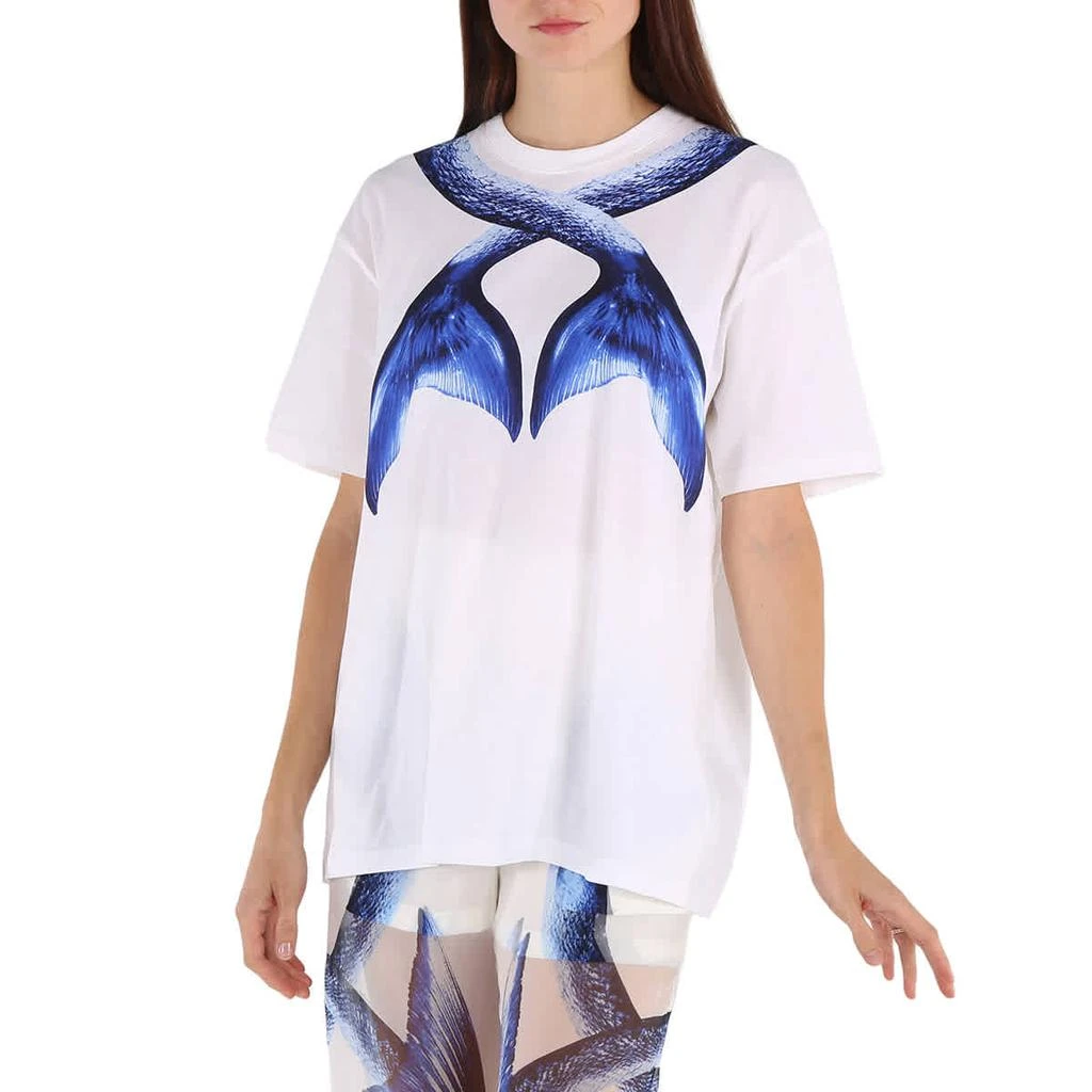 商品Burberry|Ladies Carrick Short Sleeve Mermaid Tail-Print Oversized T-Shirt,价格¥1042,第1张图片