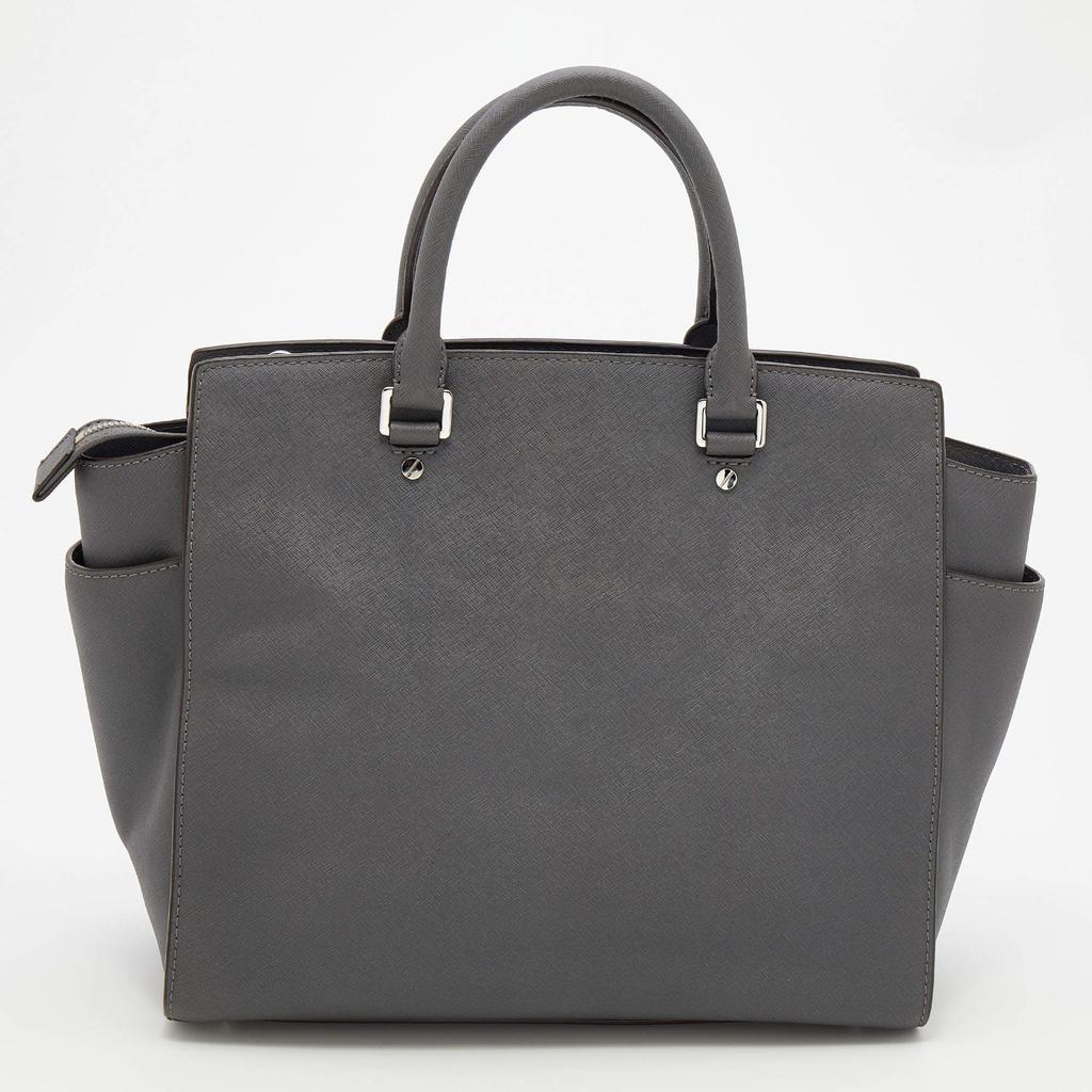 商品[二手商品] Michael Kors|MICHAEL Michael Kors Grey Leather Large Selma Tote,价格¥1248,第6张图片详细描述