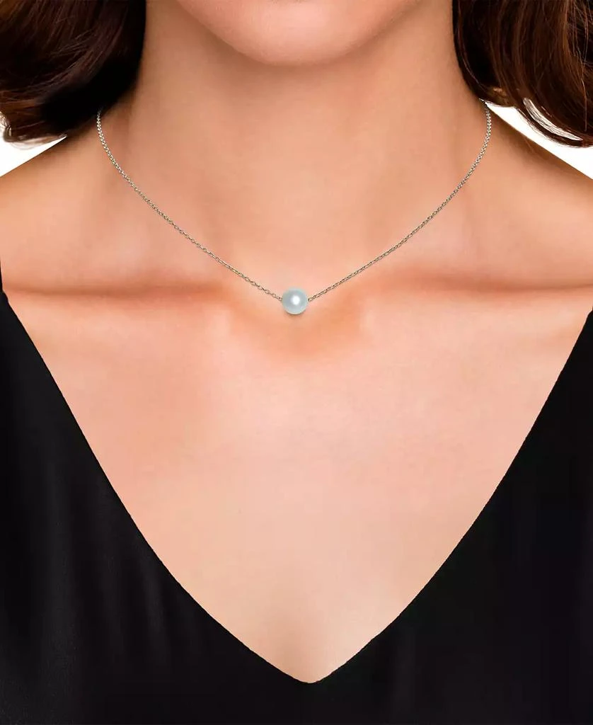 商品Belle de Mer|Cultured Freshwater Pearl (7mm) Slide Pendant Necklace, 16" + 2" extender,价格¥131,第2张图片详细描述