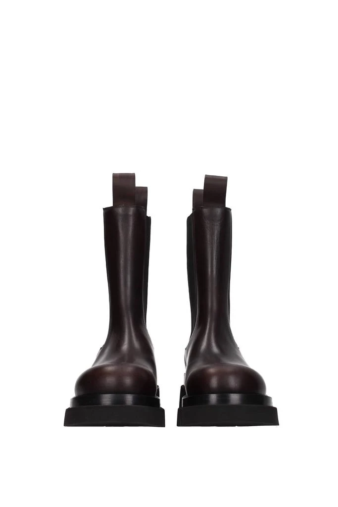 商品Bottega Veneta|Boots lug Leather Brown Dark Chocolate,价格¥5508,第3张图片详细描述
