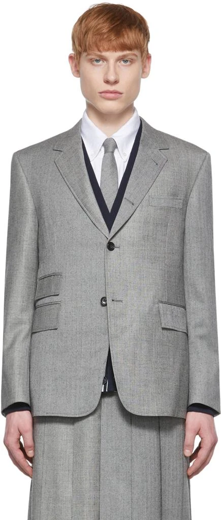 商品Thom Browne|SSENSE Exclusive Gray Wool Blazer,价格¥5299,第1张图片