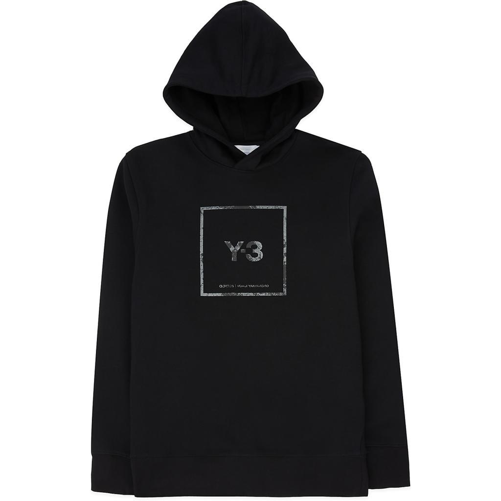 商品Y-3|Square Label Graphic Hoodie - Black,价格¥1667,第1张图片