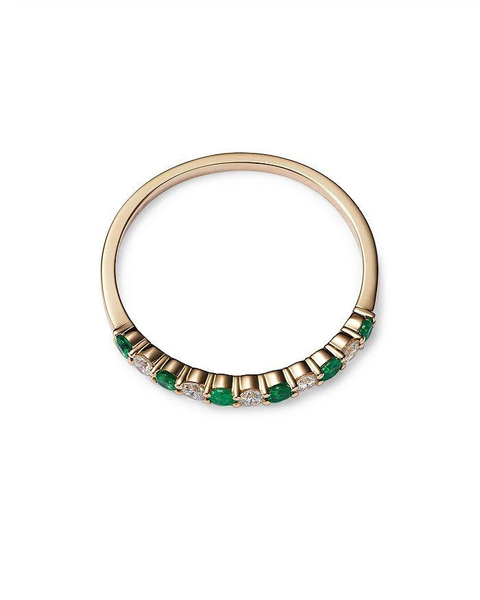 商品Bloomingdale's|Emerald & Diamond Stacking Ring in 14K Yellow Gold - Exclusive,价格¥6051,第3张图片详细描述