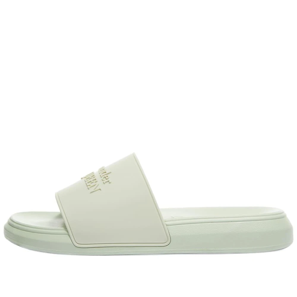 商品Alexander McQueen|Alexander McQueen Logo Wedge Sole Pool Slide,价格¥835,第2张图片详细描述
