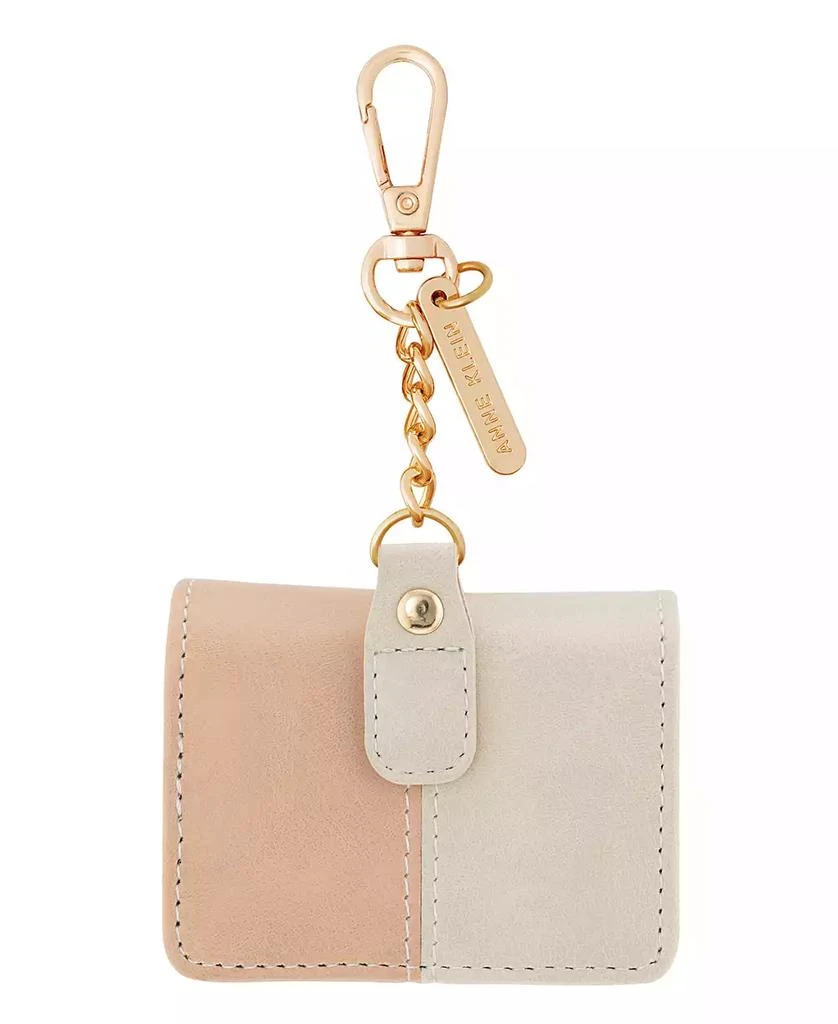 商品Anne Klein|Women's Blush Pink and Beige Faux Leather Case with Spring Clip designed for AirPods Pro®,价格¥157,第3张图片详细描述