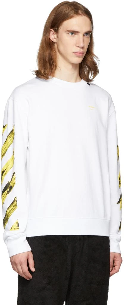 商品Off-White|SSENSE Exclusive White & Yellow Painted Arrows Sweatshirt,价格¥1665,第2张图片详细描述