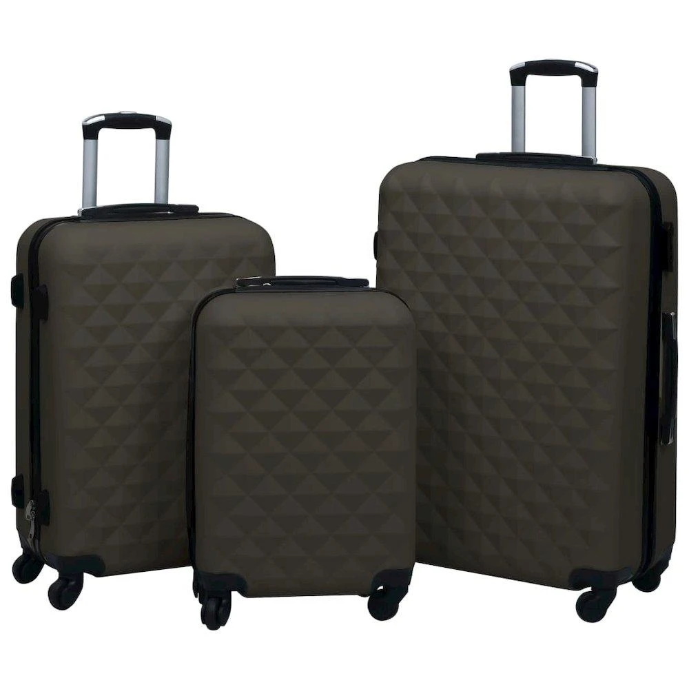 商品vidaXL|Hardcase Trolley Set 3 pcs Anthracite ABS,价格¥1572,第1张图片