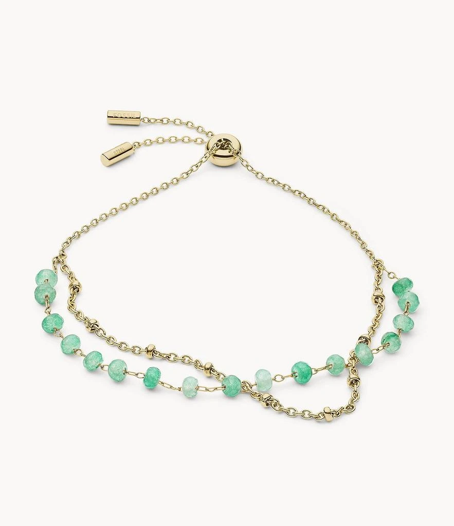 商品Fossil|Fossil Women's Georgia Modern Meadows Jade Beaded Bracelet,价格¥229,第2张图片详细描述