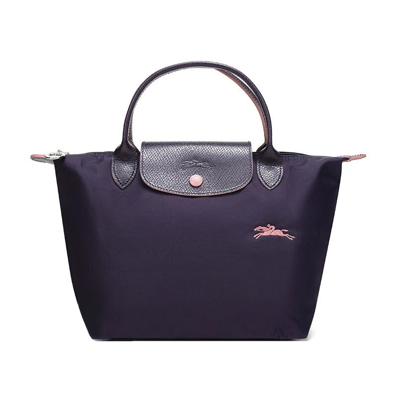 商品Longchamp|LONGCHAMP 珑骧 女士织物小号短柄女包手提包包 葡萄紫L1621619645,价格¥844,第1张图片