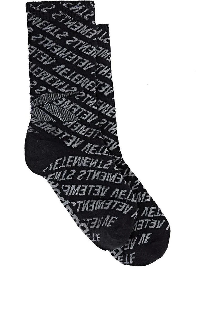 商品Vetements|Monogram Cotton-Blend Mid-Calf Socks,价格¥516,第1张图片